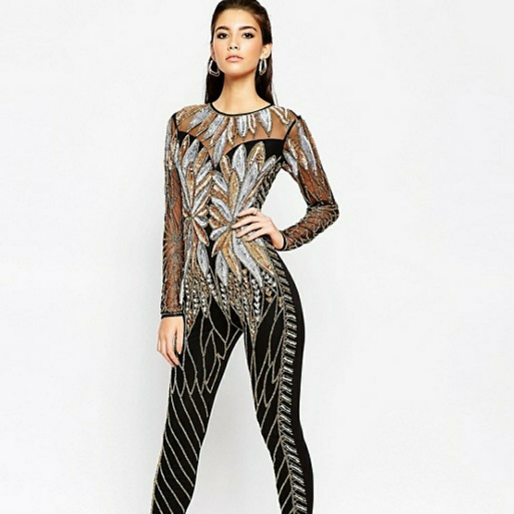 ASOS Night Mirror Embellished Jumpsuit